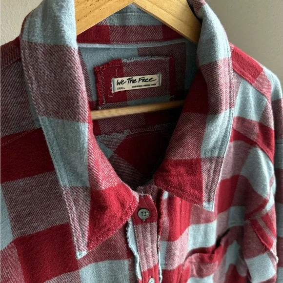 We The Free So Long Summer Plaid Top in Chambray Combo - Picture 6 of 6